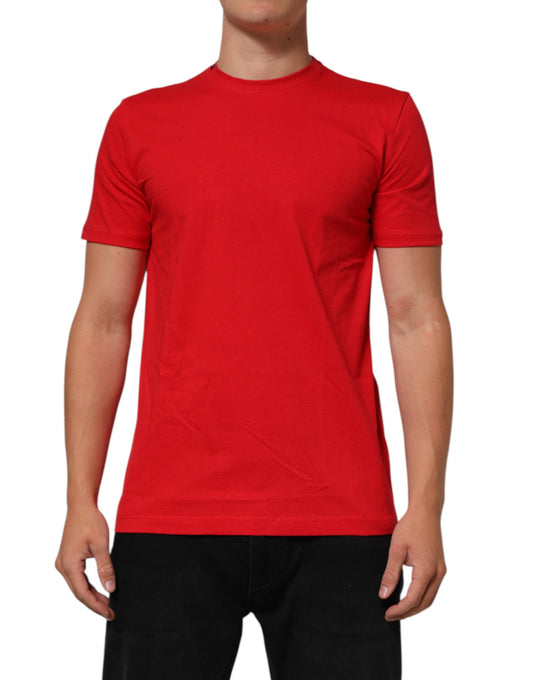 Dolce & Gabbana Red Goodluck 2023 Cotton Crew Neck T-shirt