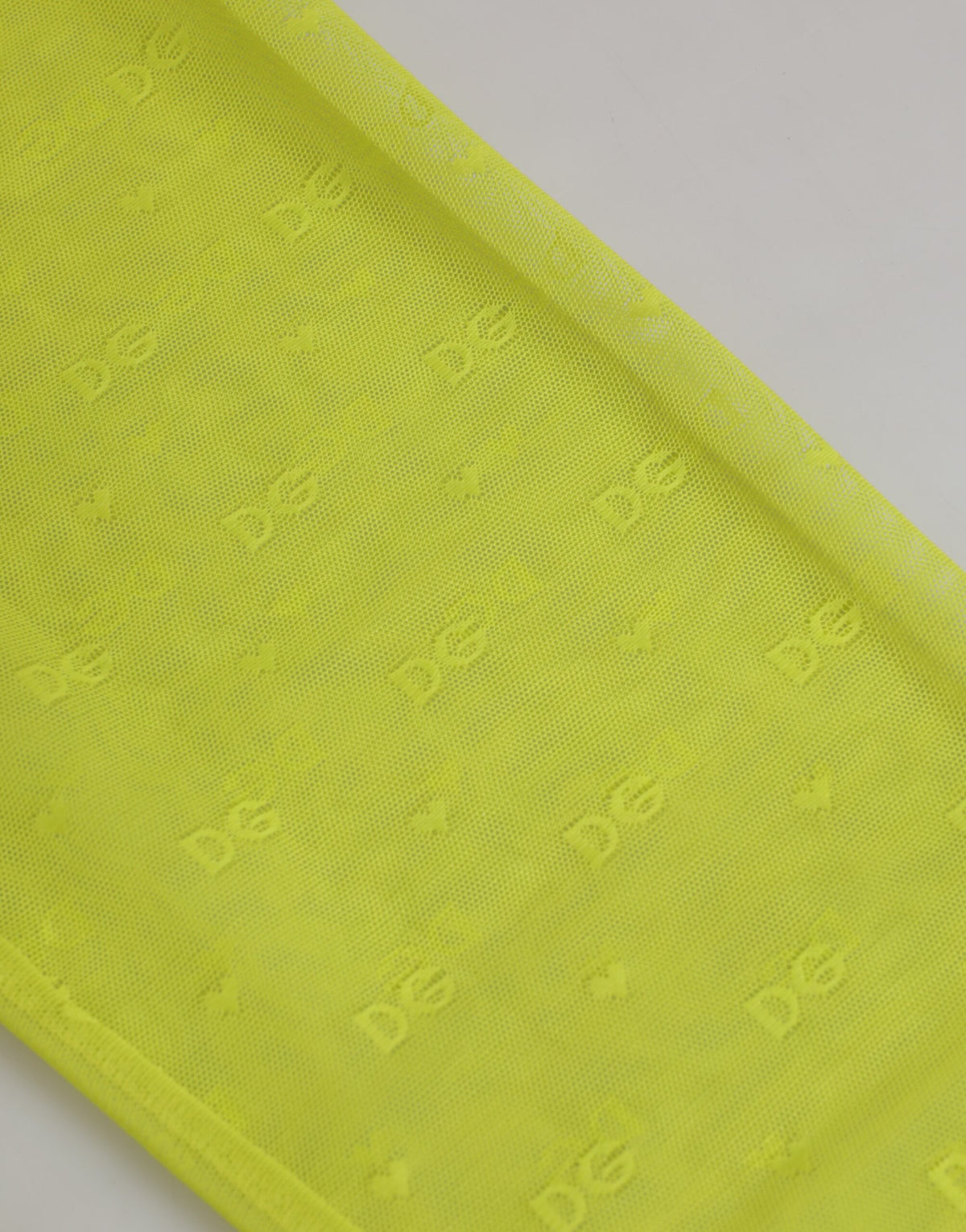 Dolce & Gabbana Neon Green Nylon Logo Lace Leggings Pants Underwear