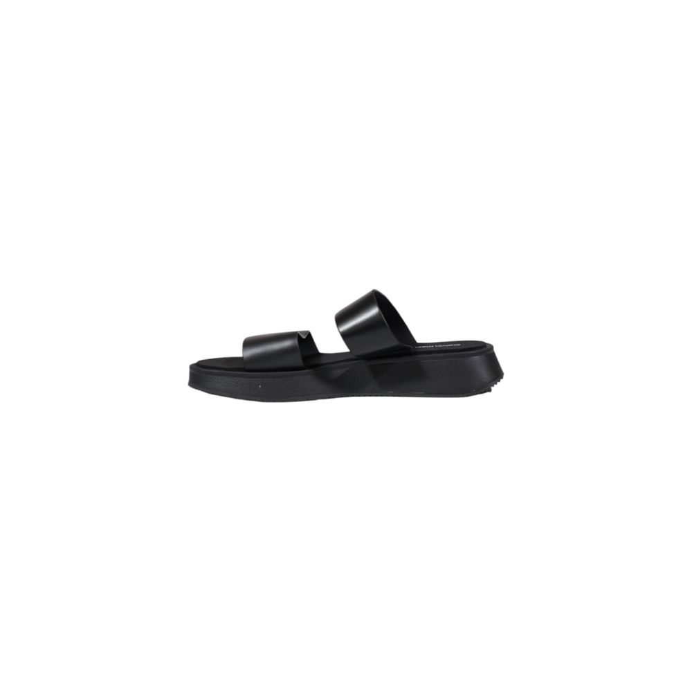 Calvin Klein Jeans Black Leather Sandals