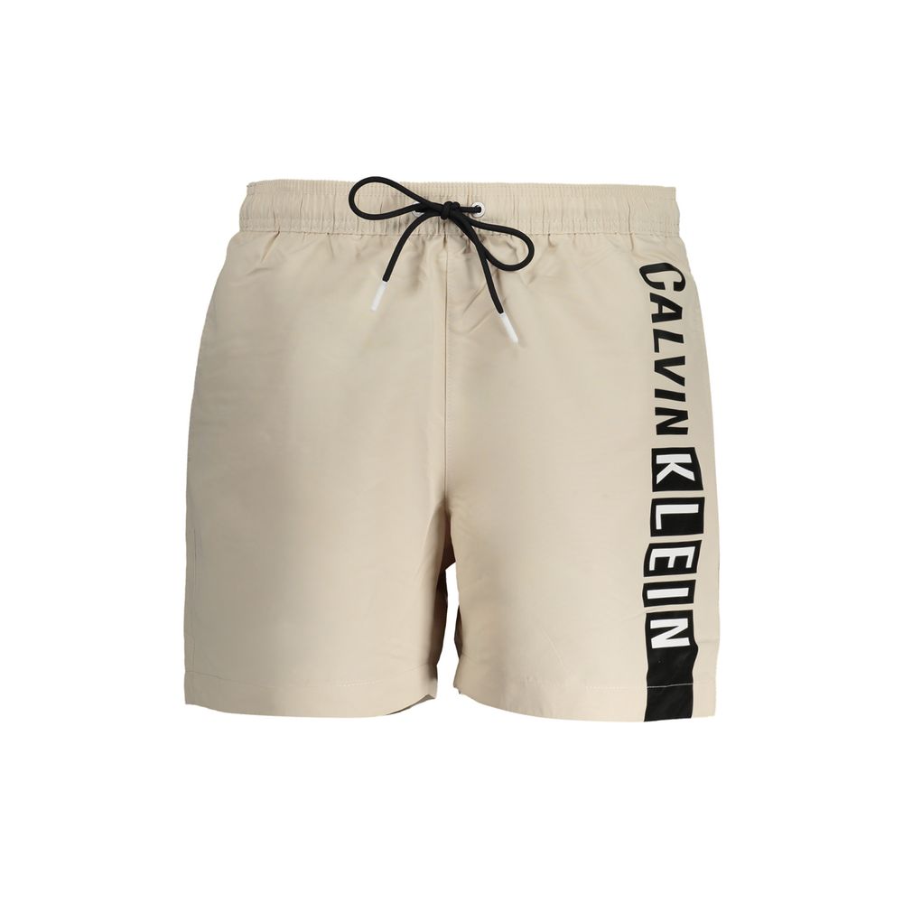Calvin Klein Beige Polyester Men's Swim Trunk
