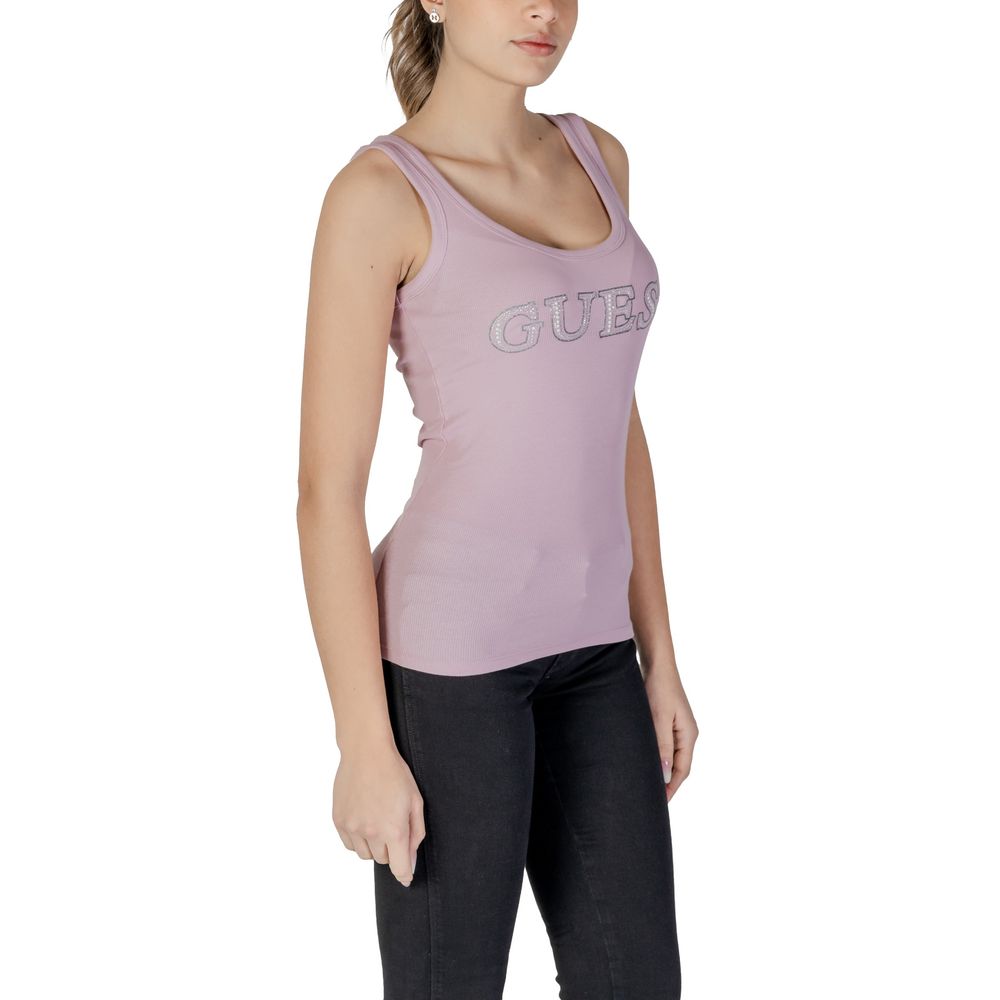 Guess Purple Cotton Tank Tops