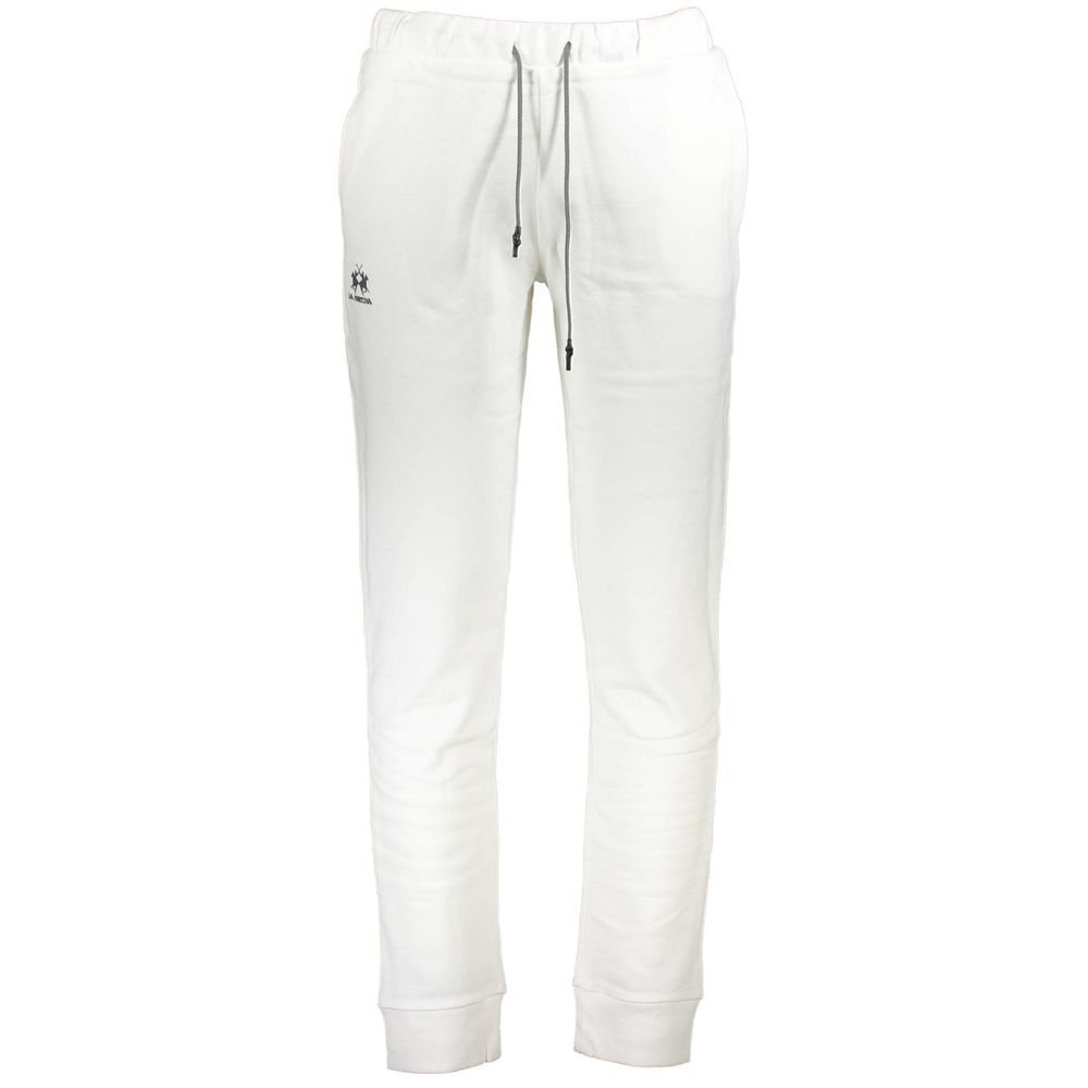 La Martina White Cotton Men's Track Pant
