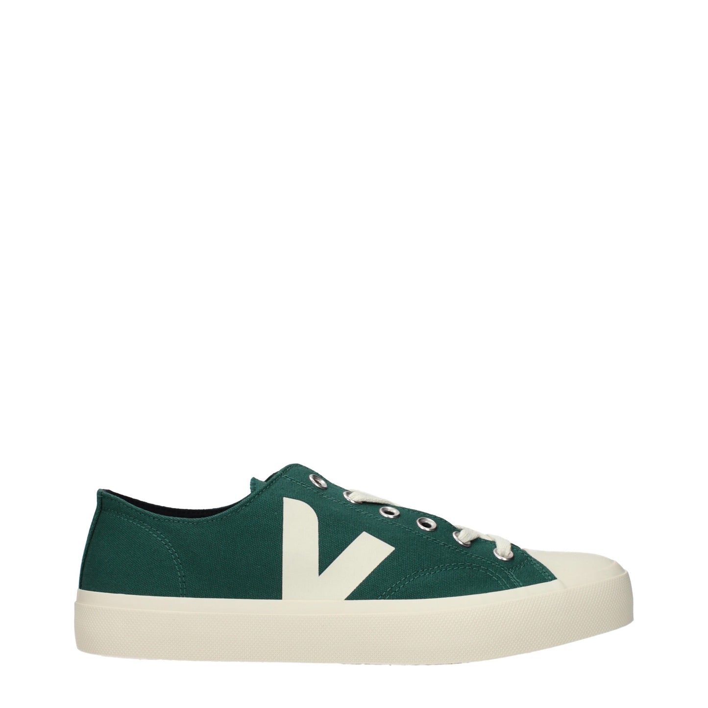 Veja Green Fabric Low Top Sneakers
