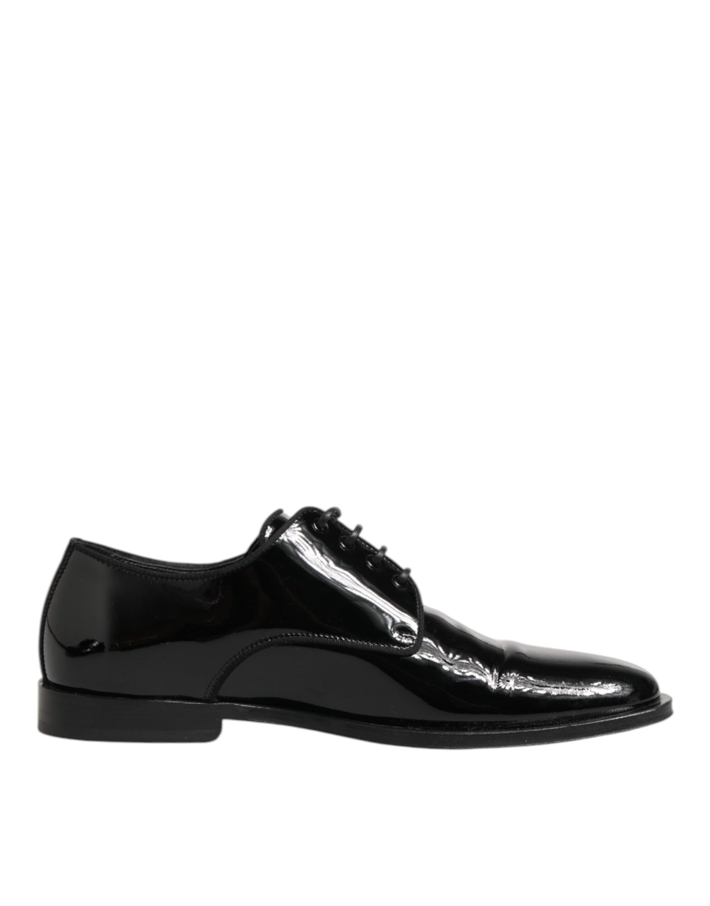 Dolce & Gabbana Black Leather Lace Up Derby Formal Dress Shoes