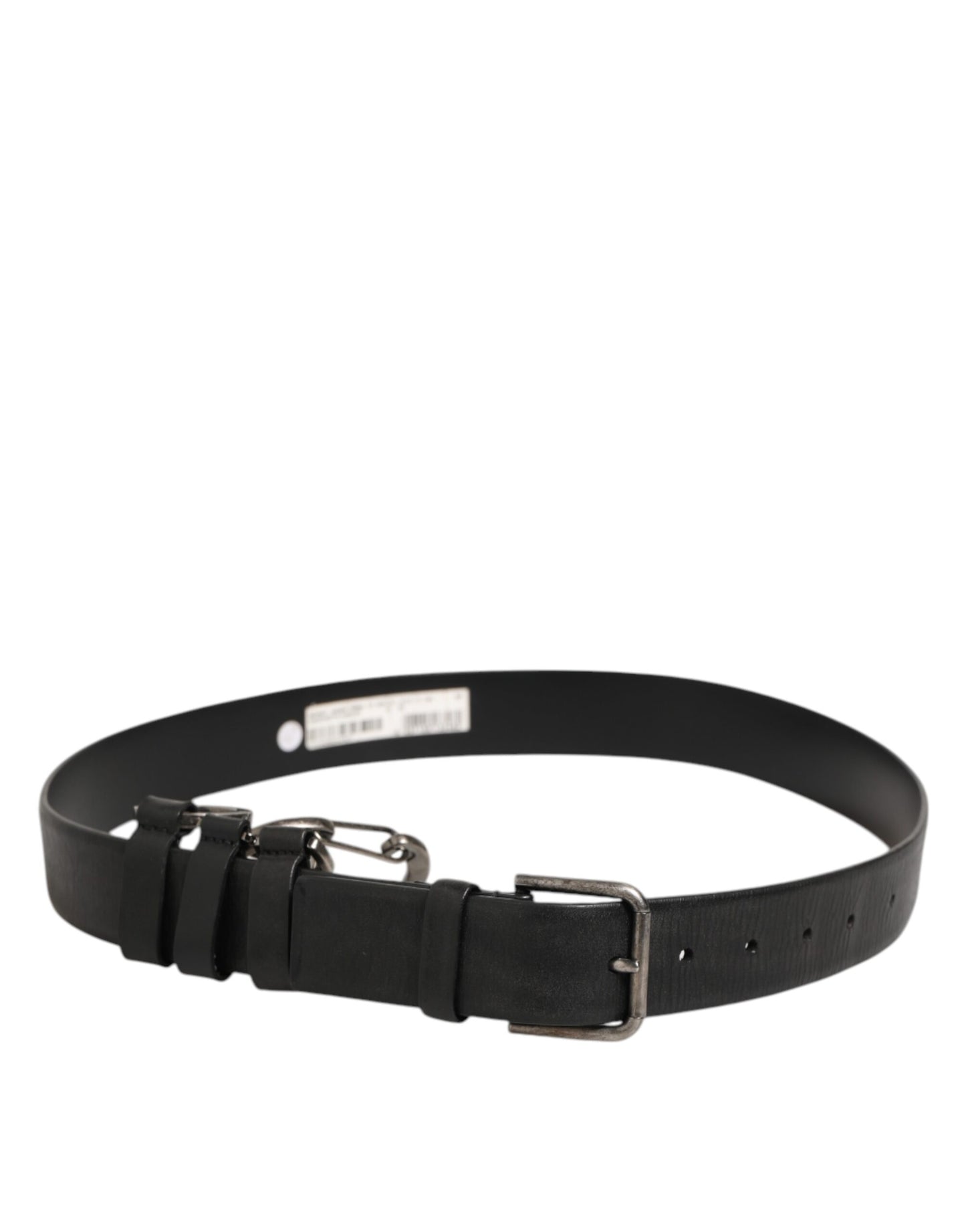 Dolce & Gabbana Black Key Ring Clip Attachments Buckle Belt