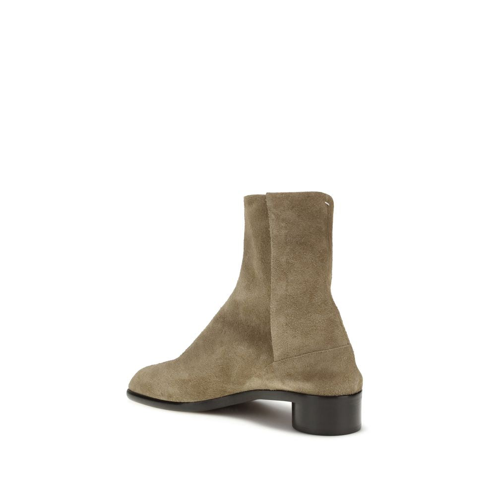 Margiela Beige Leather Ankle Boots