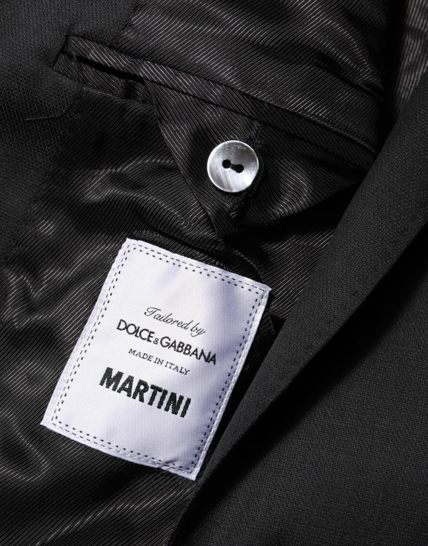 Dolce & Gabbana Dark Gray Single Breasted Men Coat MARTINI Blazer