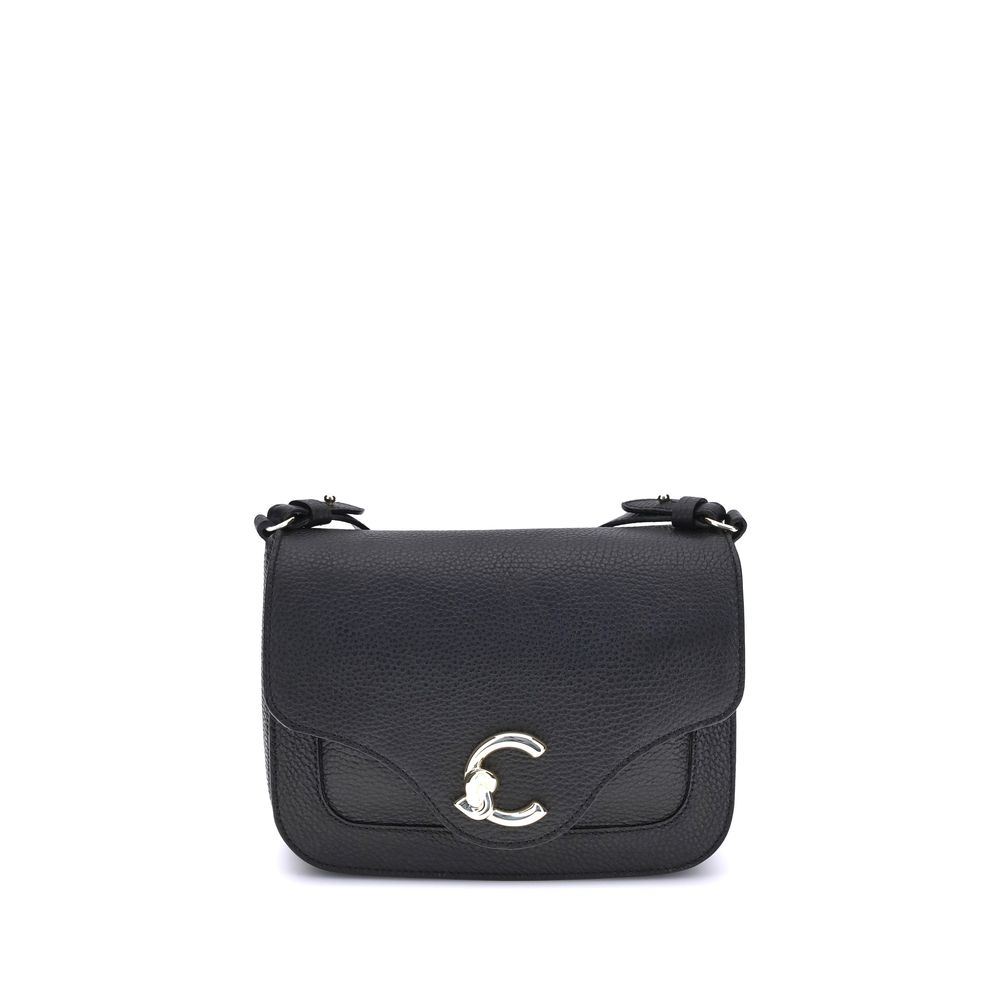 Coccinelle Black Calf Leather Bos Taurus Shoulder Bag