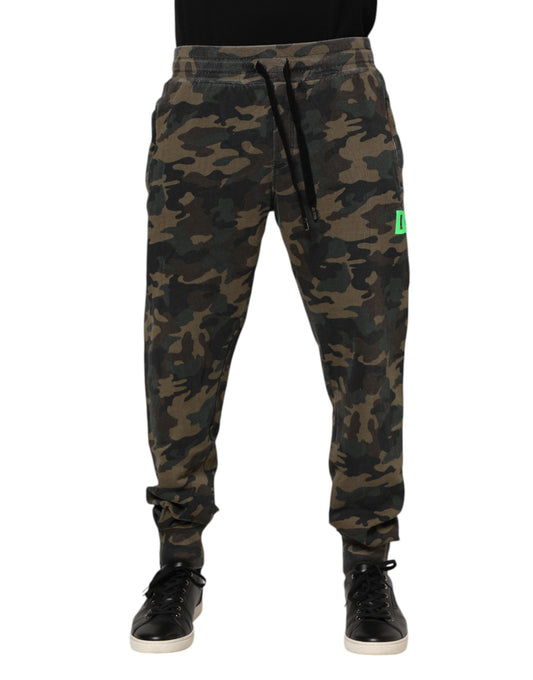 Dolce & Gabbana Multicolor Camouflage Cotton Men Jogger Pants