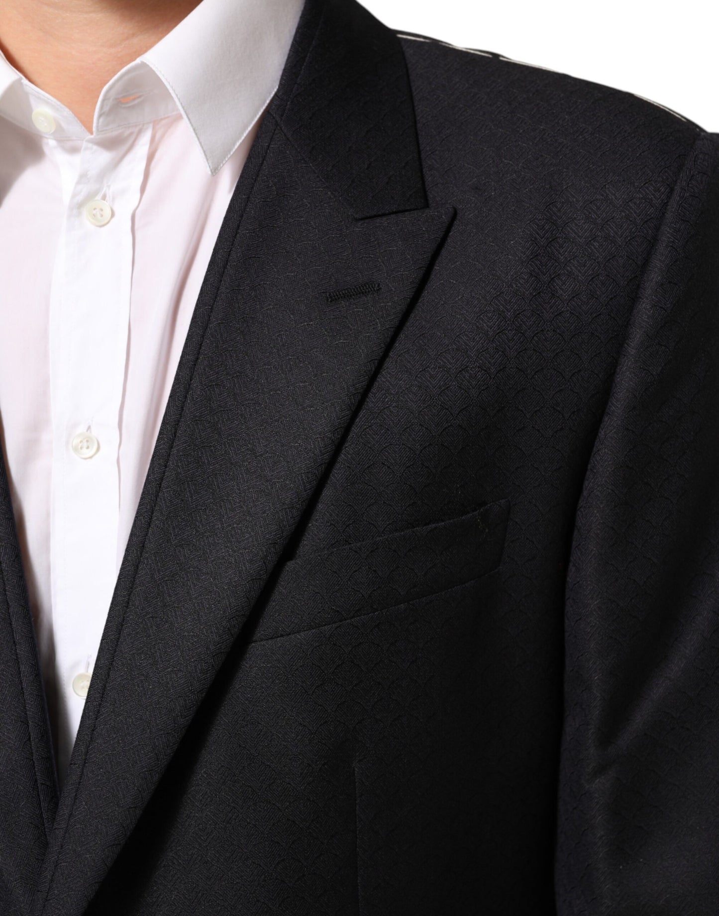 Dolce & Gabbana Black Wool 2 Buttons Suit Jacket Men Blazer