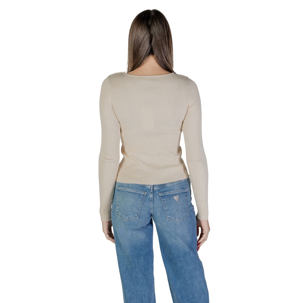 Vila Clothes Cream Viscose Sweatshirt