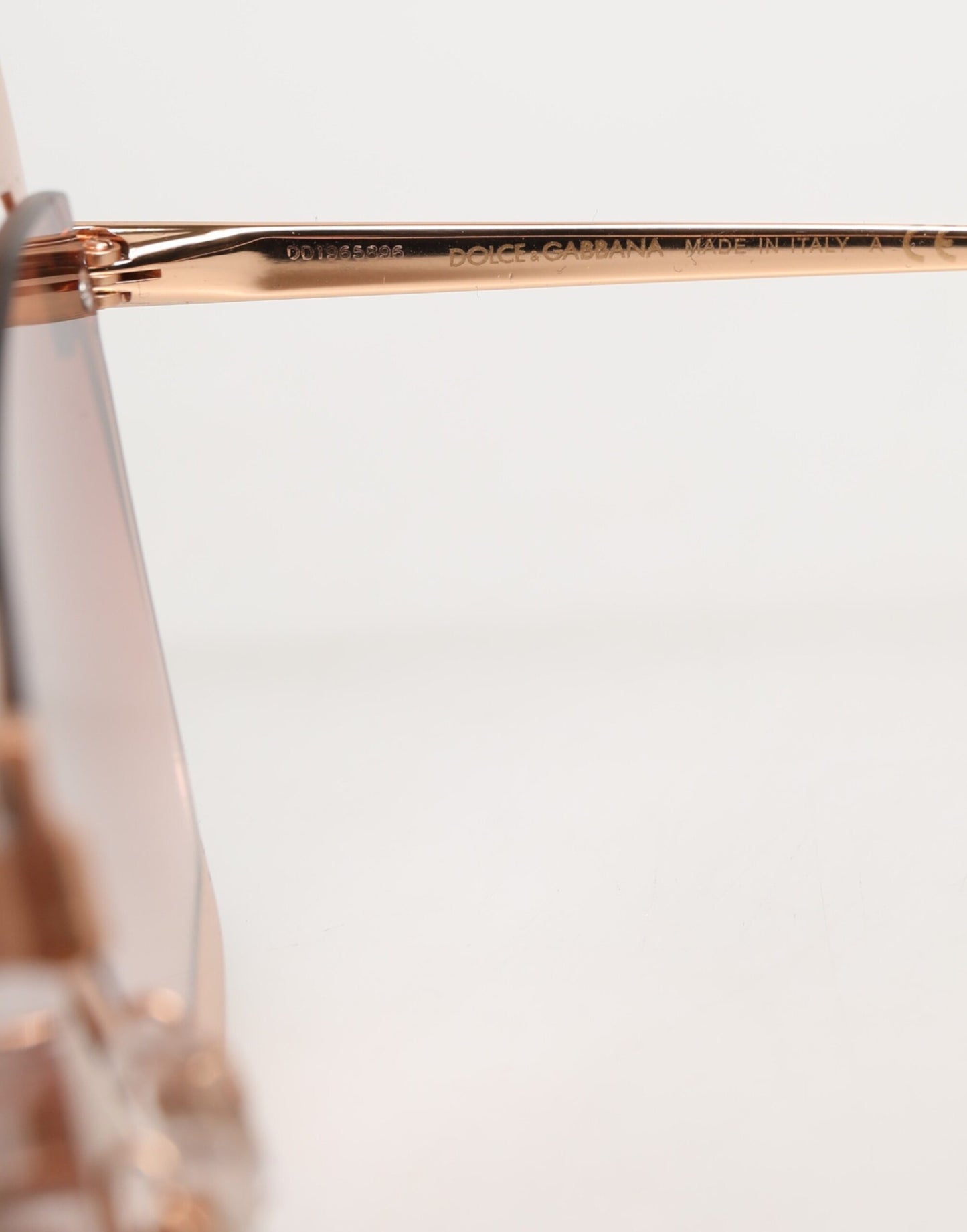 Dolce & Gabbana DG2224 Sand Rose Gold Cat Eye Irregular Frame Sunglasses