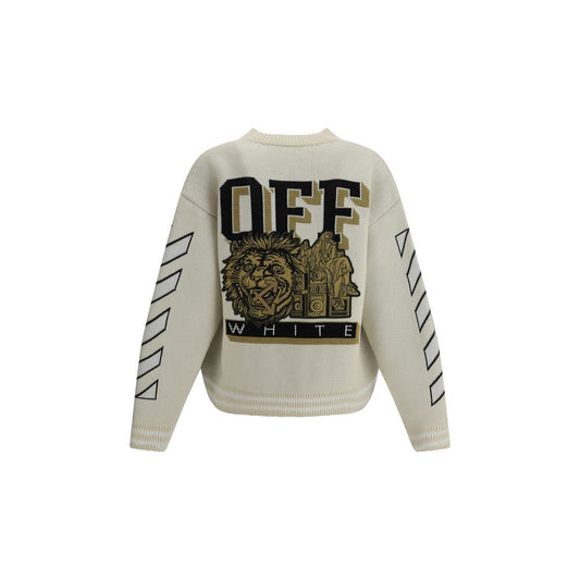 Off-White Beige Cotton Cardigan