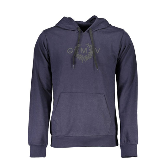 Gianmarco Venturi Blu Cotton Men Sweatshirt