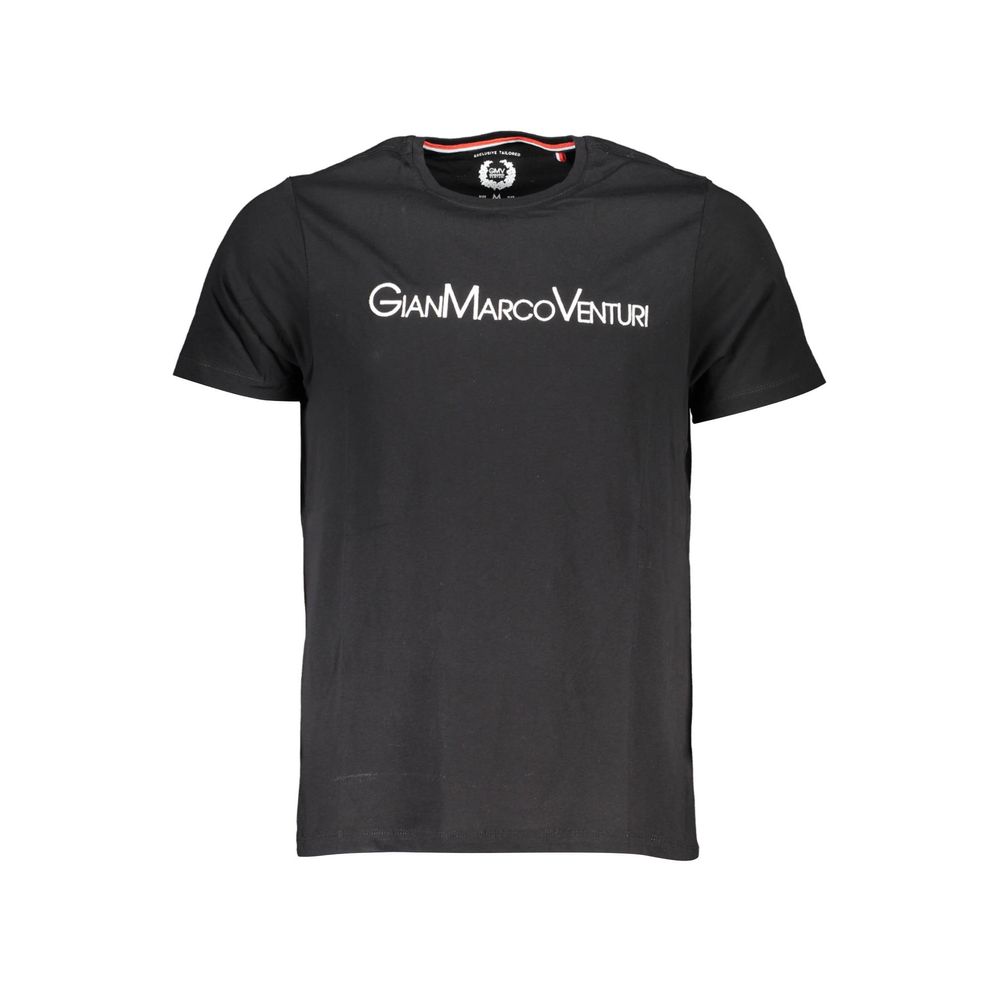 Gianmarco Venturi Black Cotton Mens T-Shirt