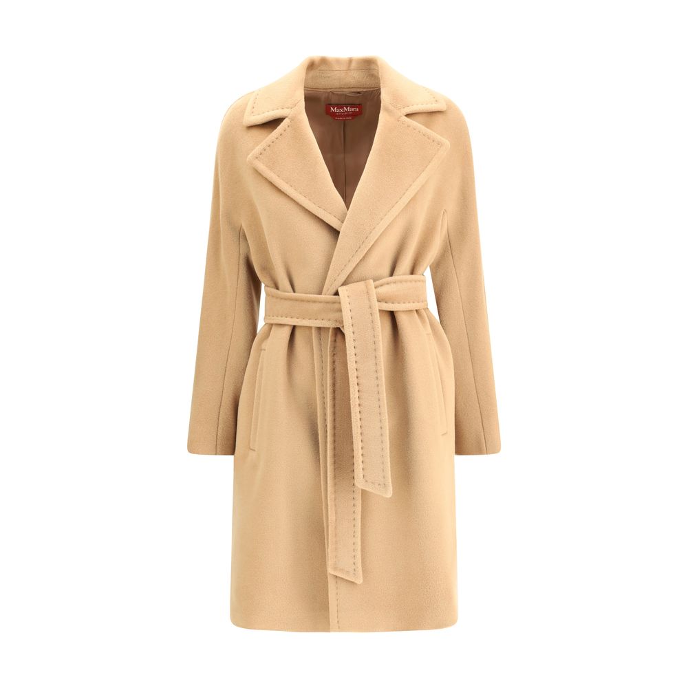 Max Mara Beige Fleece Wool Coat