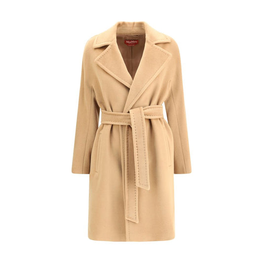 Max Mara Beige Fleece Wool Coat