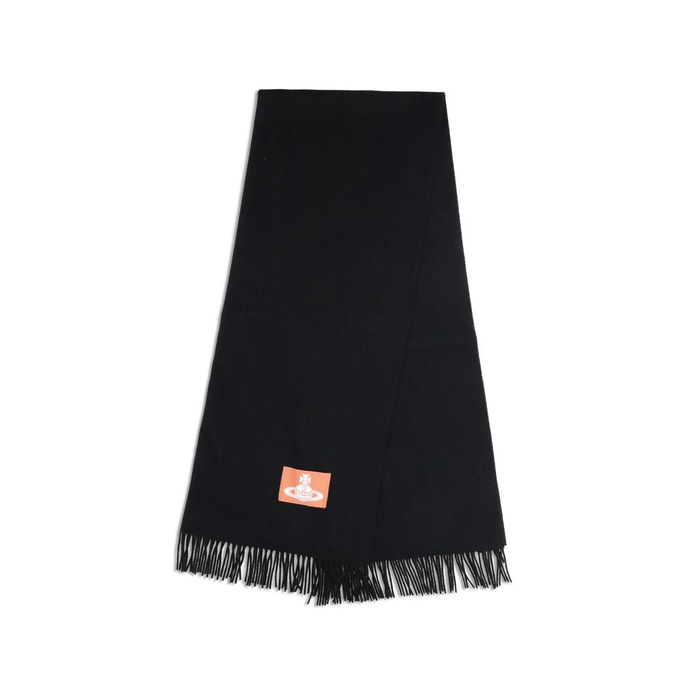 Vivienne Westwood Black Wool Scarf