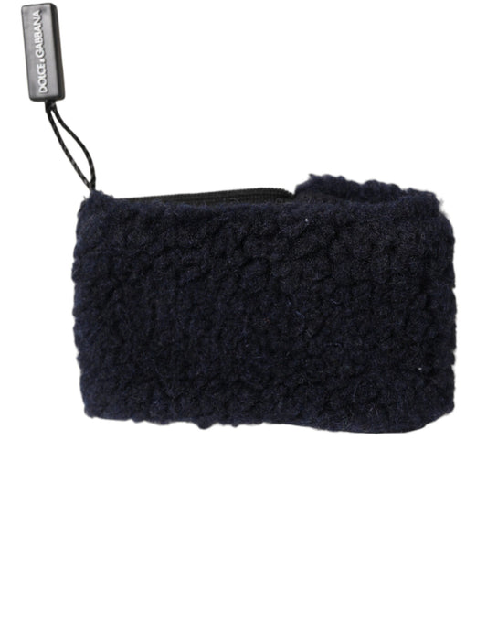 Dolce & Gabbana Black Wool Knitted Sweatbands Men Wristband