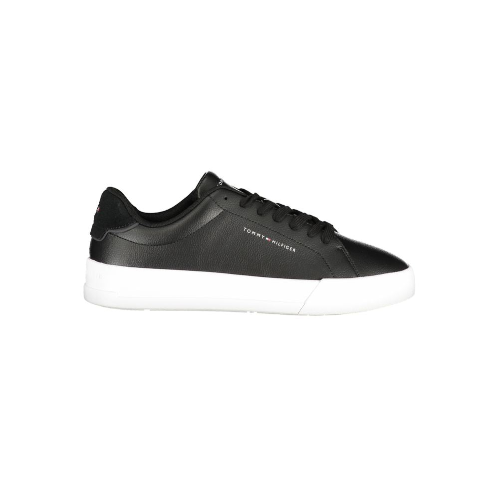 Tommy Hilfiger Black Polyurethane Men's Sneaker
