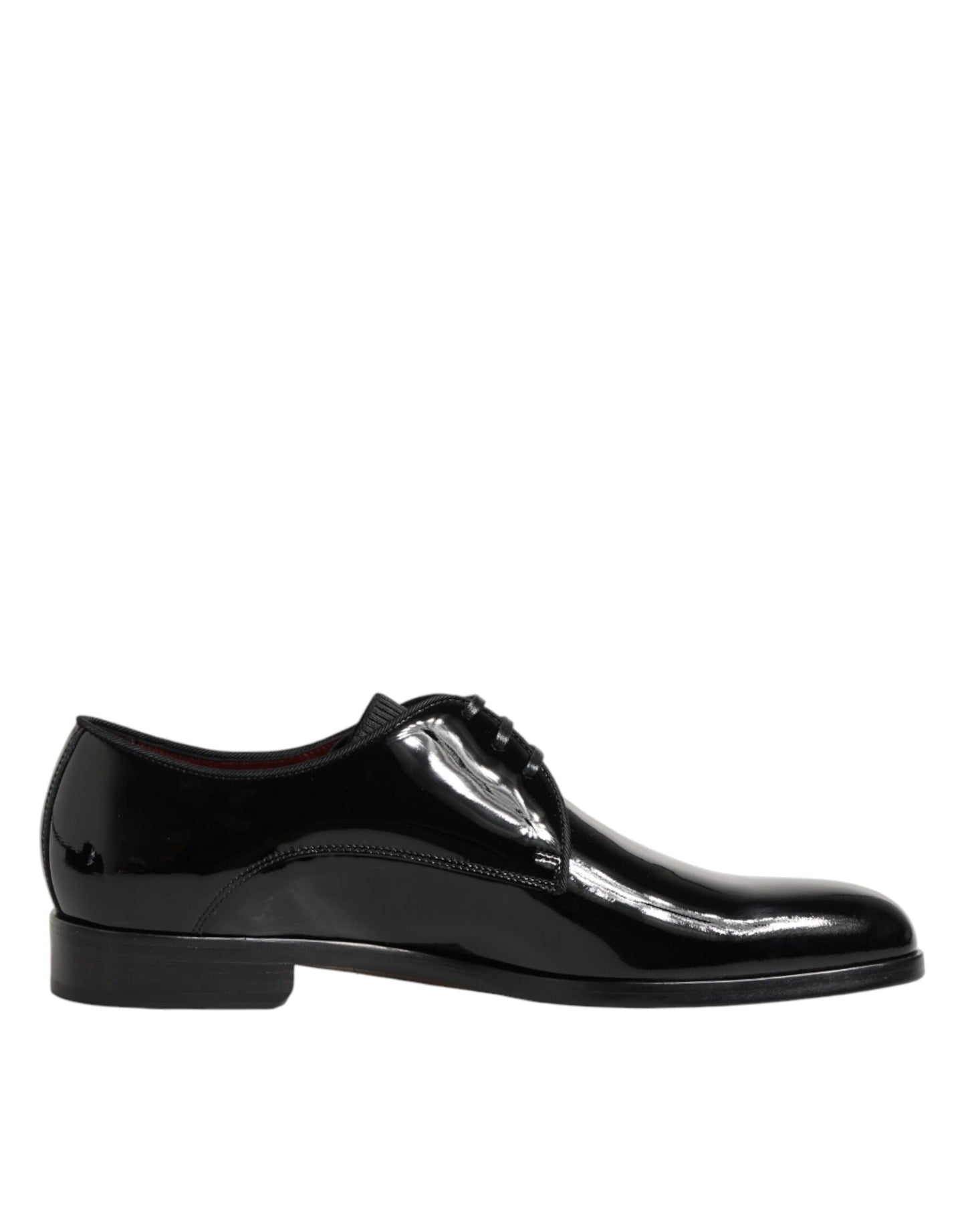 Dolce & Gabbana Black Calfskin Leather Derby Dress Shoes
