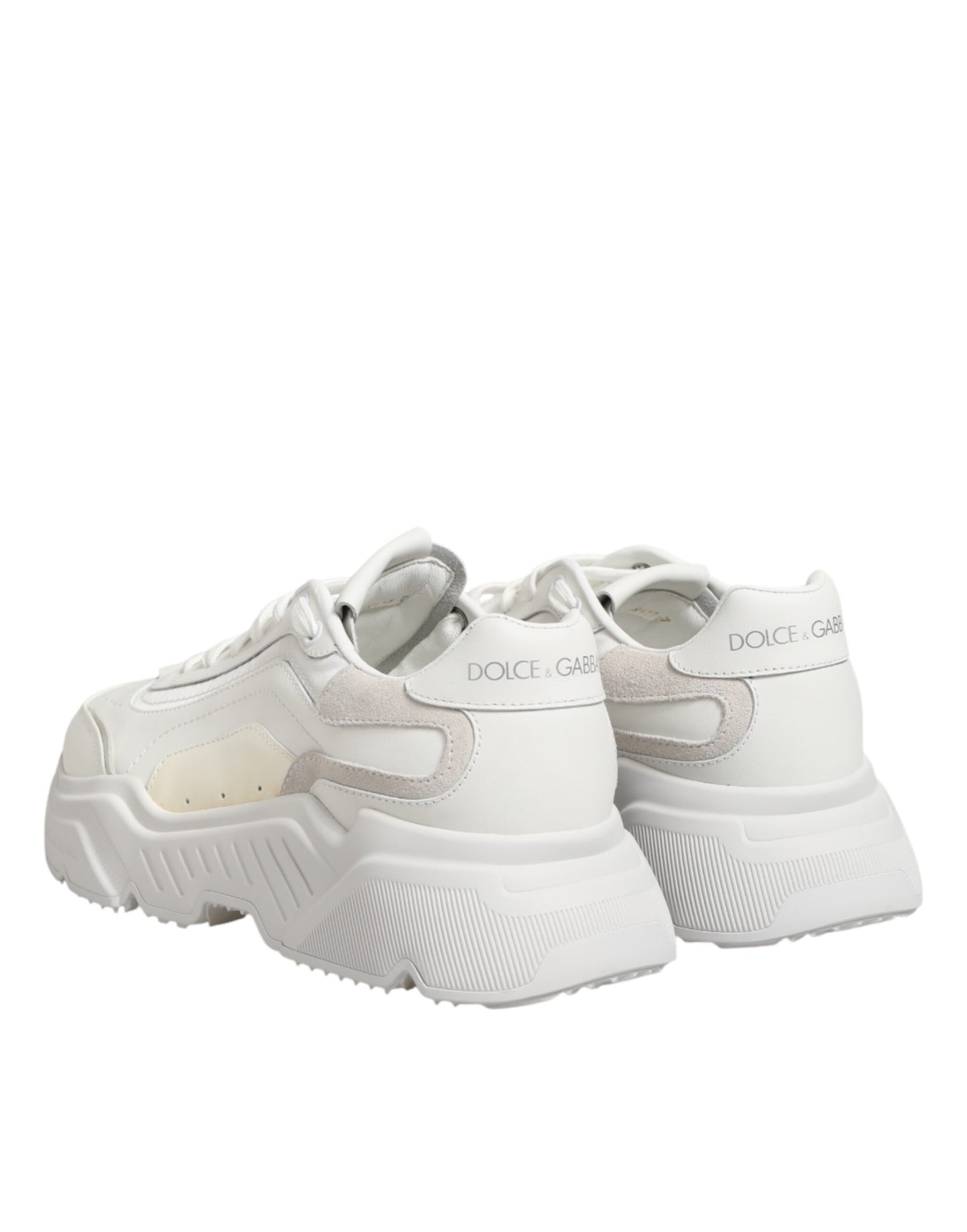 Dolce & Gabbana White Leather Daymaster Low Top Sneakers Shoes