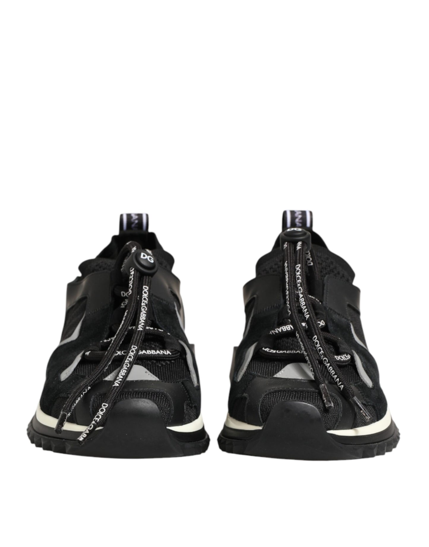 Dolce & Gabbana Black Mesh Sorrento Trekking Sneakers Shoes