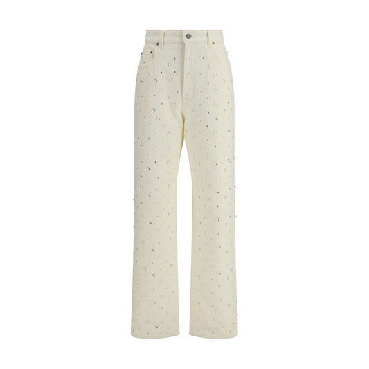 Golden Goose White Cotton Casual Pants