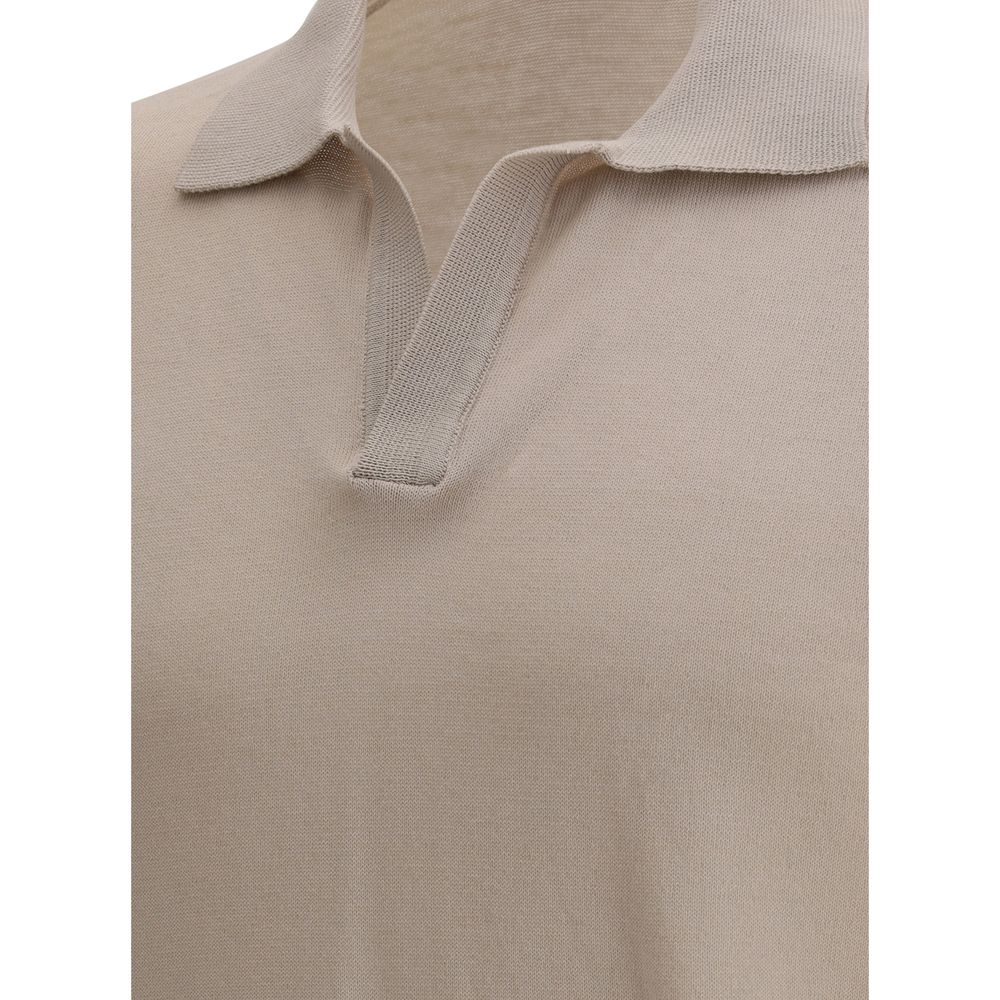 Cruna Beige Cotton Polo Shirt