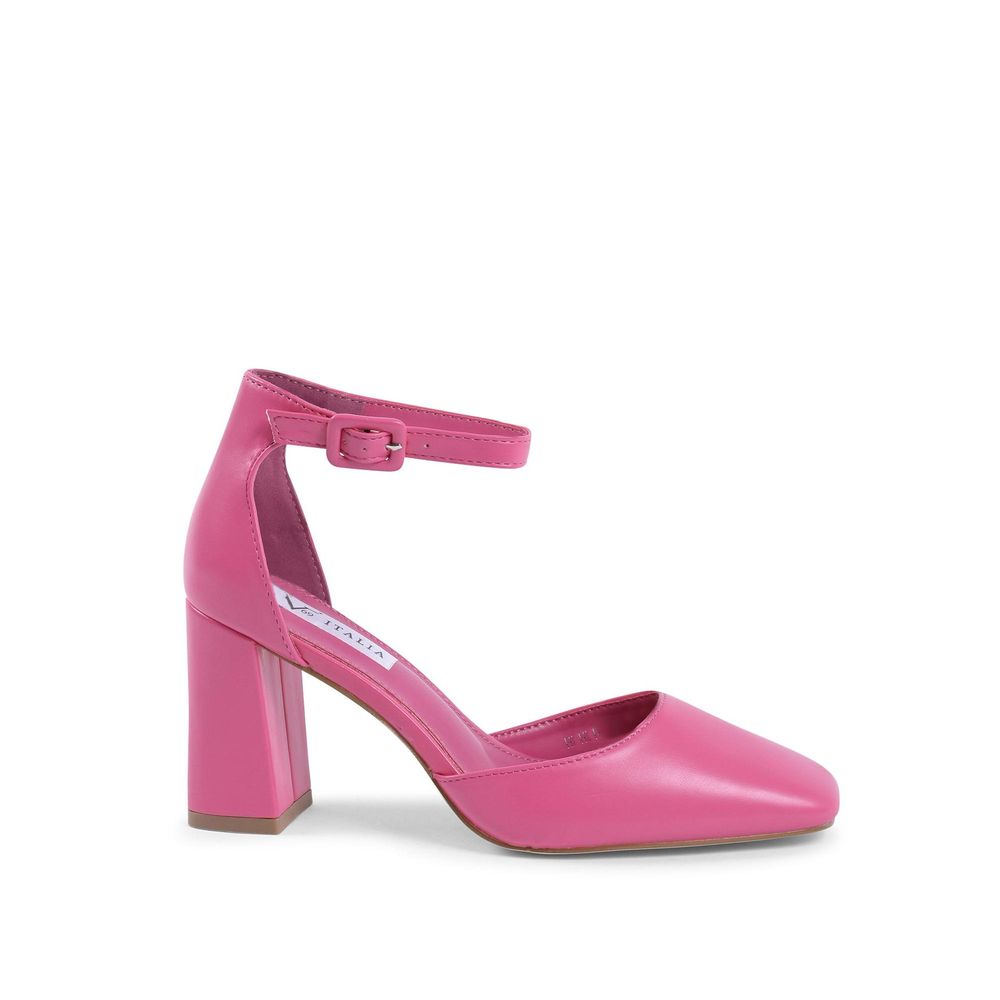 19V69 Italia Pink Artificial Leather Platform Pumps