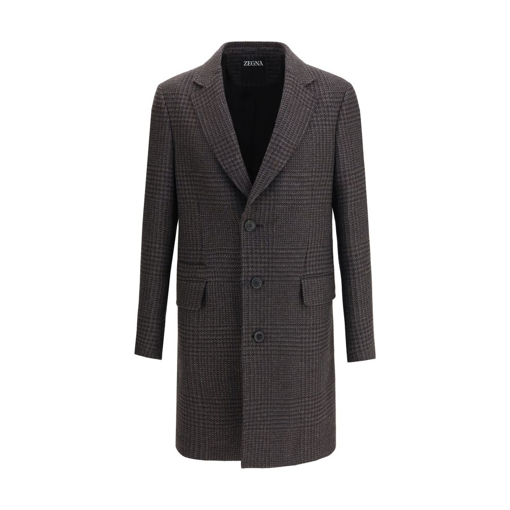 ZEGNA Brown Wool Coat