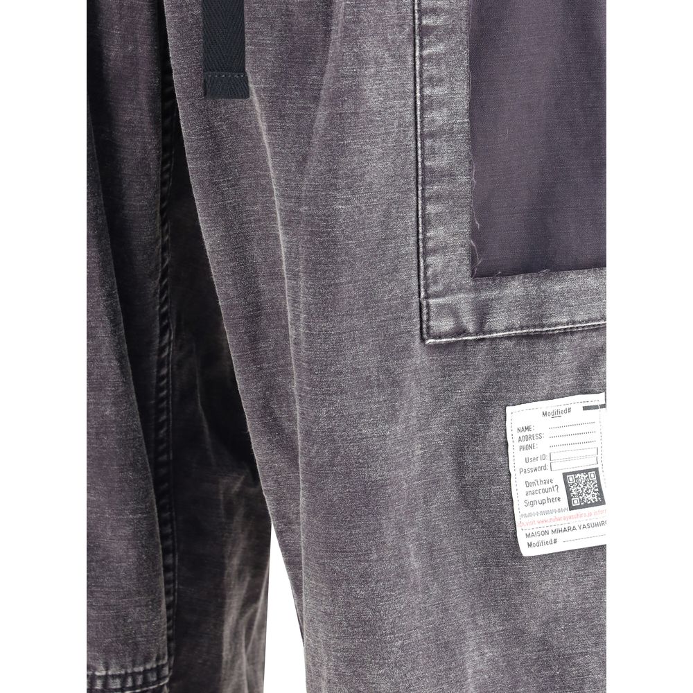 Maison Mihara Yasuhiro Black Cotton Cargo Pants