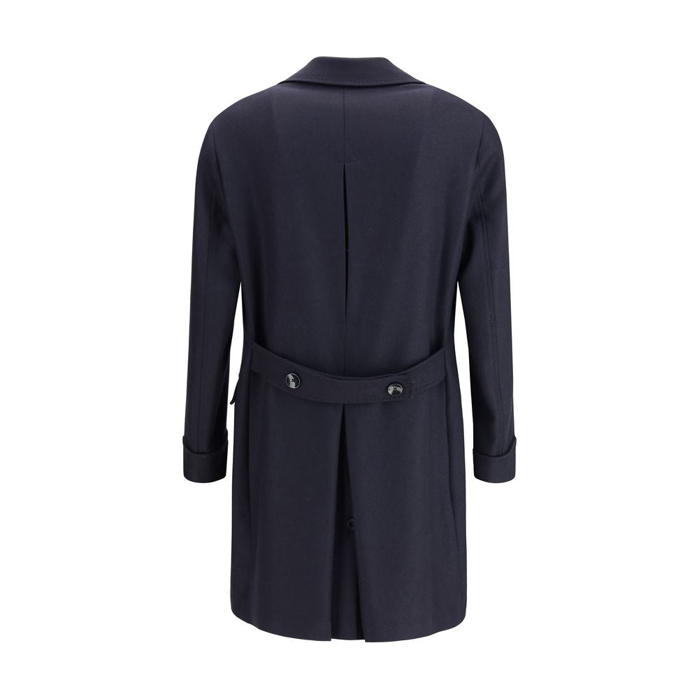 Gi Capri Blue Fleece Wool Coat