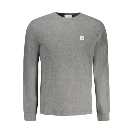 Calvin Klein Grigio Cotton Men Sweater