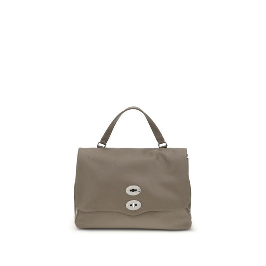 Zanellato Gray Calf Leather Bos Taurus Shoulder Bag