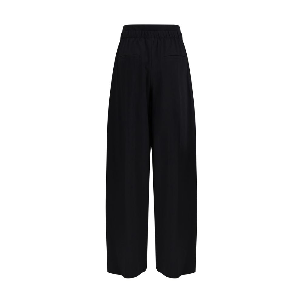 Max Mara Black Fleece Wool Casual Pants