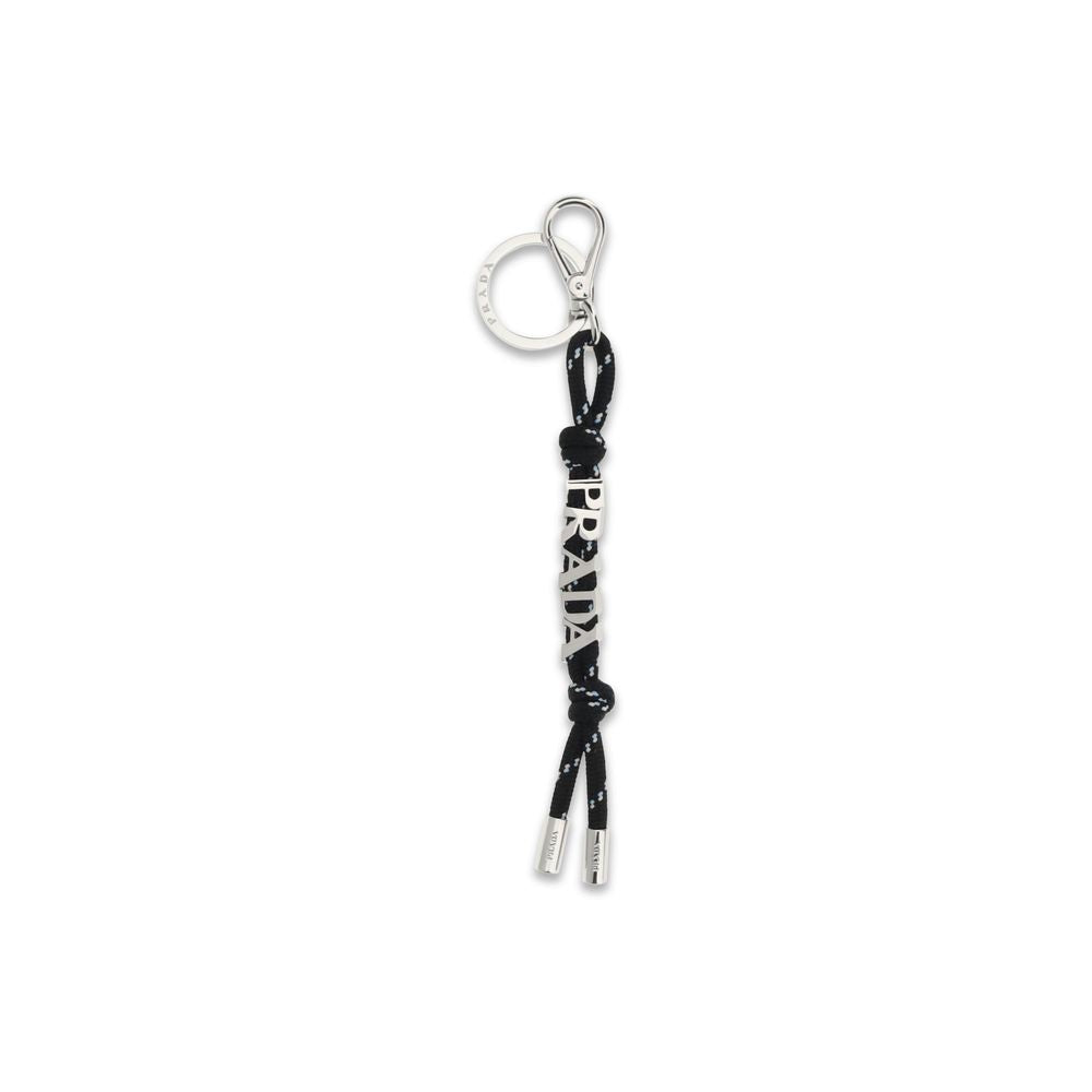 Prada Black Recycled Polyester Keychain