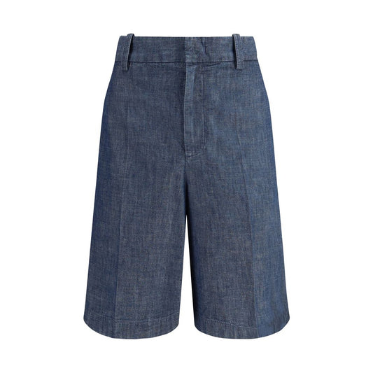 Jil Sander Blue Cotton Bermuda Shorts