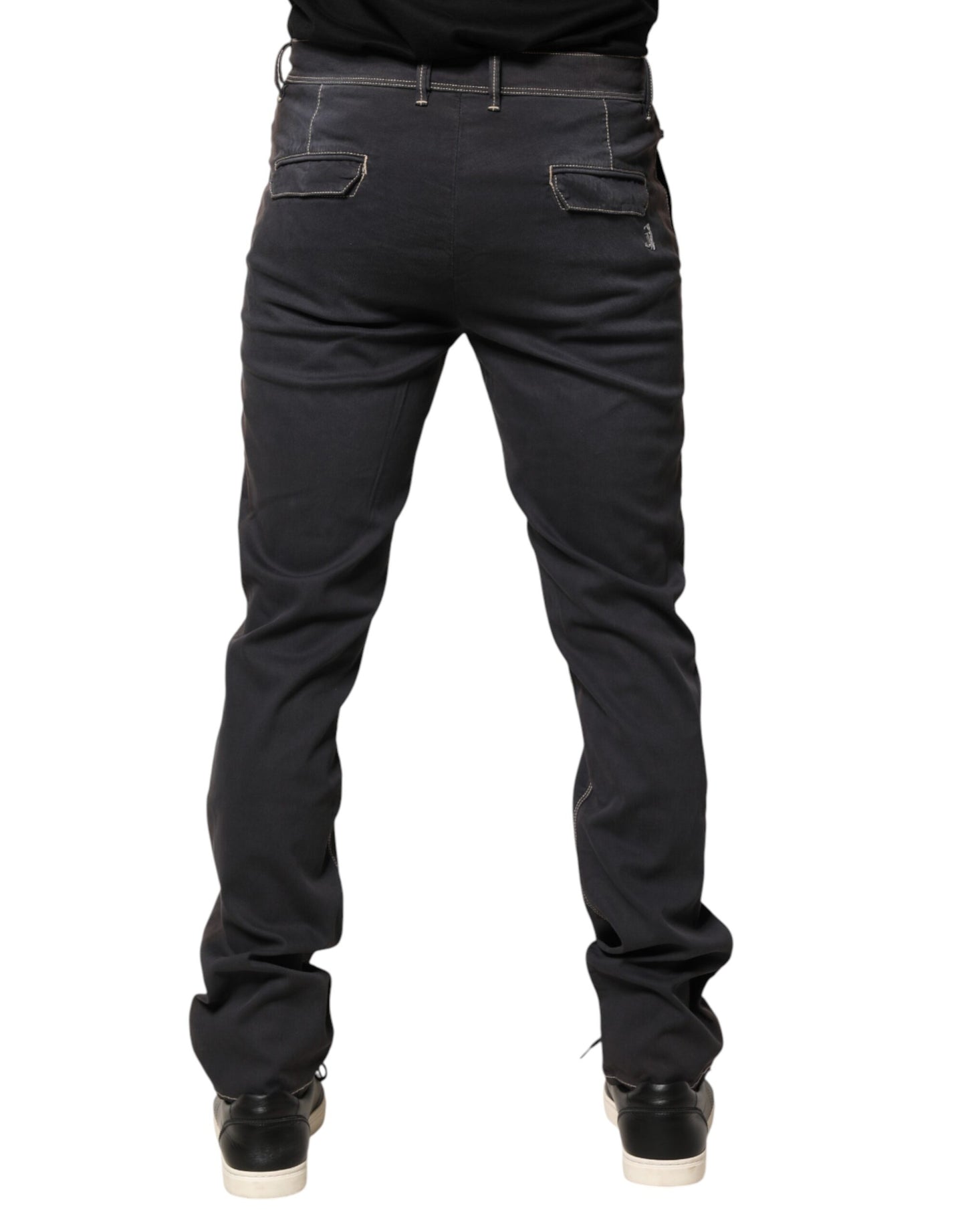 Jeckerson Dark Gray Mid Waist Skinny Fit Men Denim Trouser Jeans