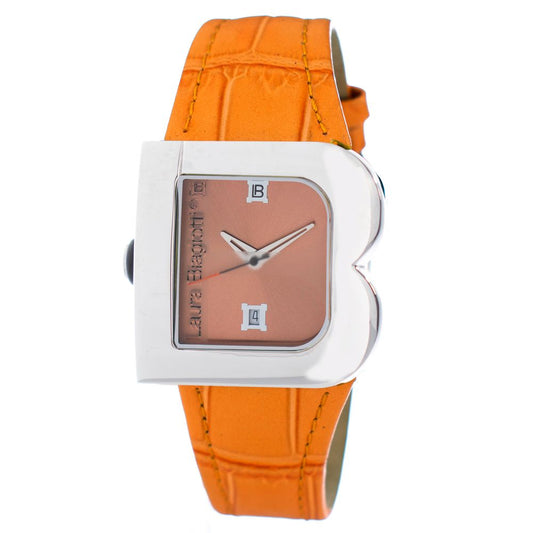 Laura Biagiotti Orange Leather Bracelet Watch