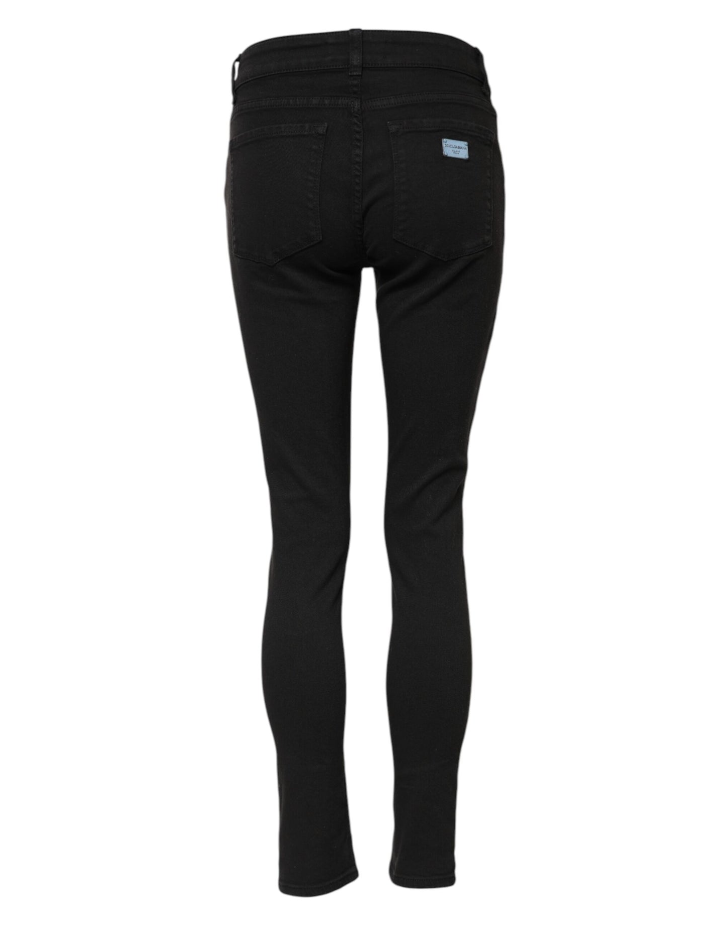 Dolce & Gabbana Black Cotton Skinny Denim Trouser Jeans