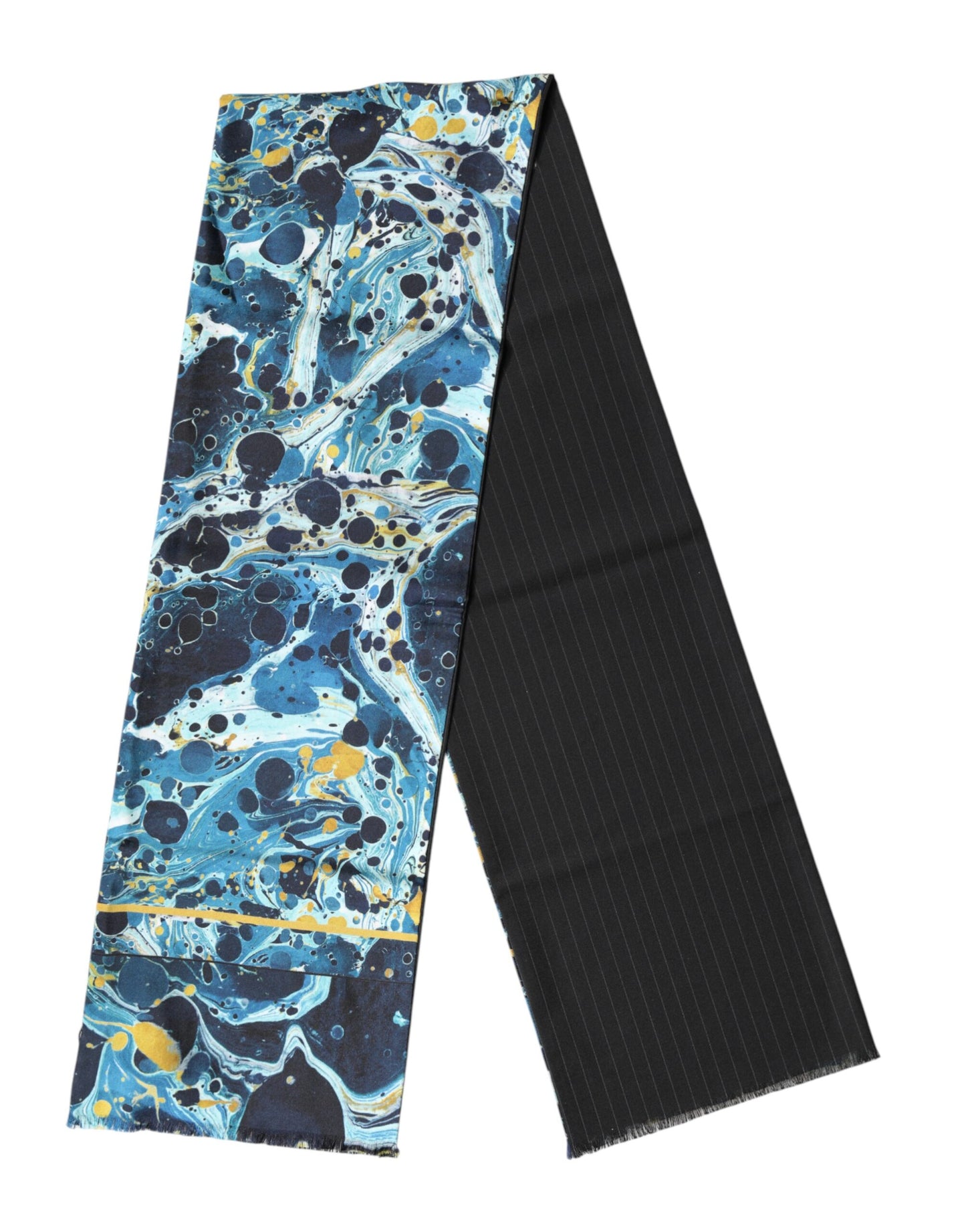 Dolce & Gabbana Multicolor Marble Neck Wrap Foulard Scarf