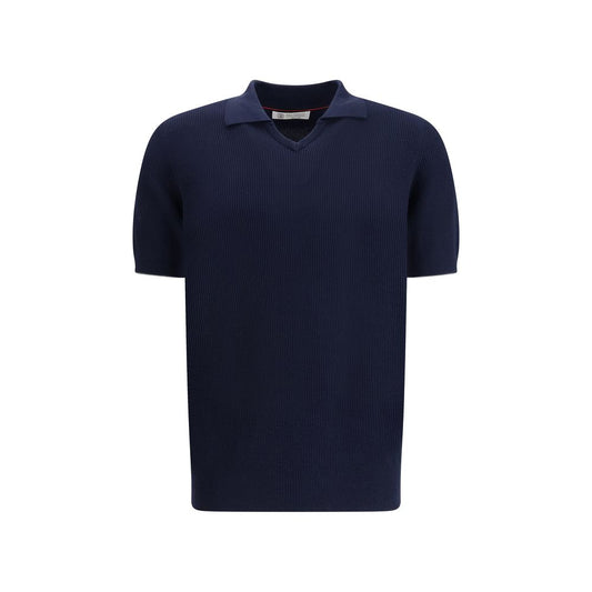 Brunello Cucinelli Blue Cotton Dress Shirt