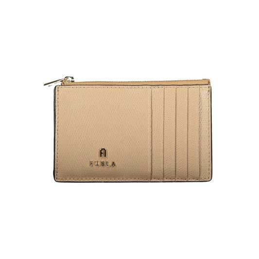 Furla Beige Leather Women Wallet