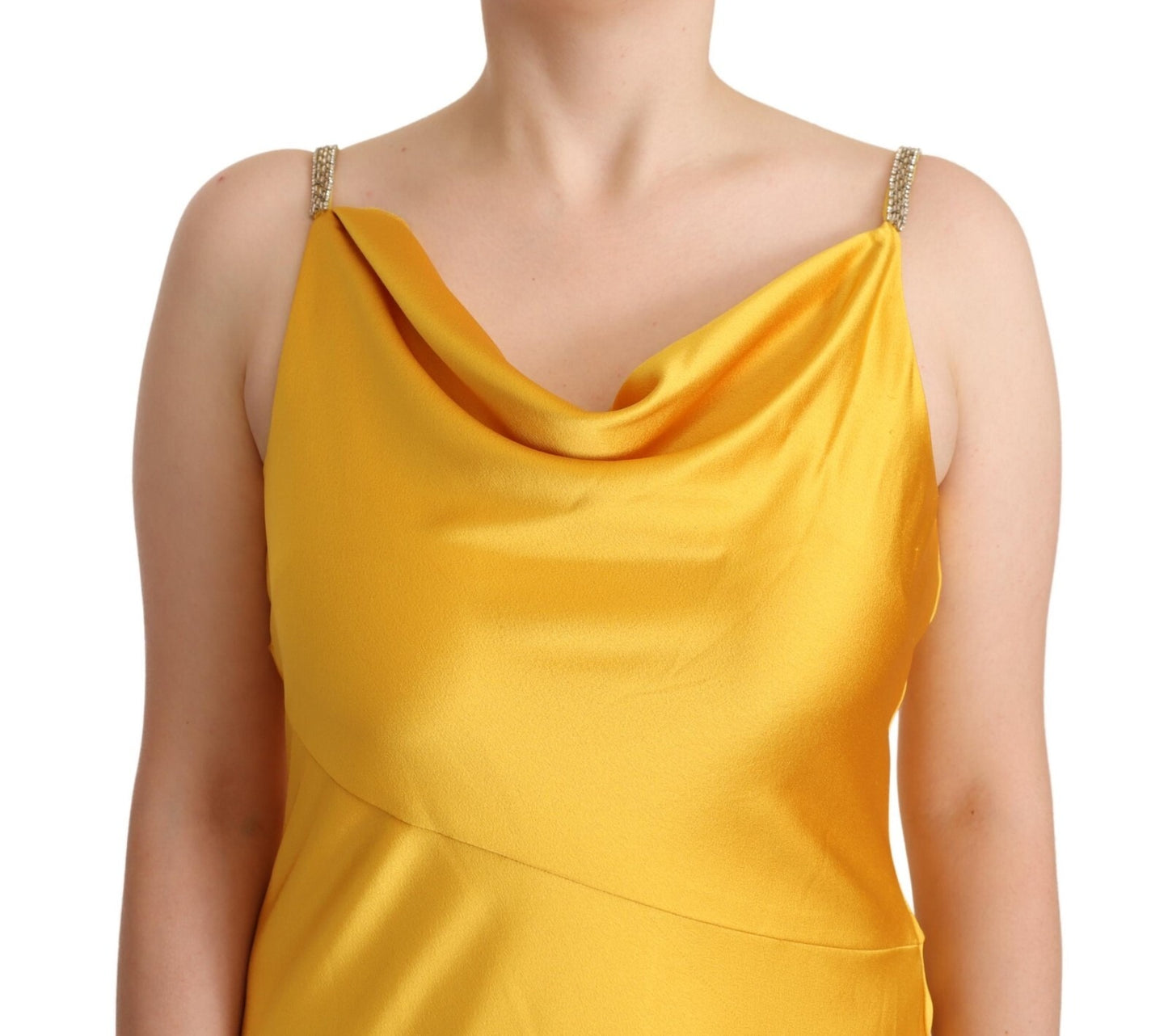 Ralph Lauren Yellow Sheath Sleeveless Long Gown Women Dress