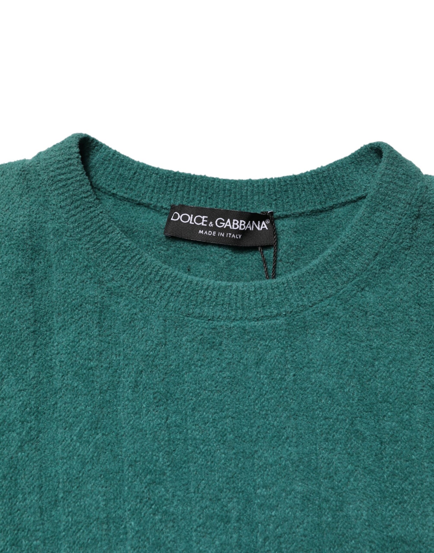 Dolce & Gabbana Dark Green Cotton Blend Men Crew Neck T-shirt
