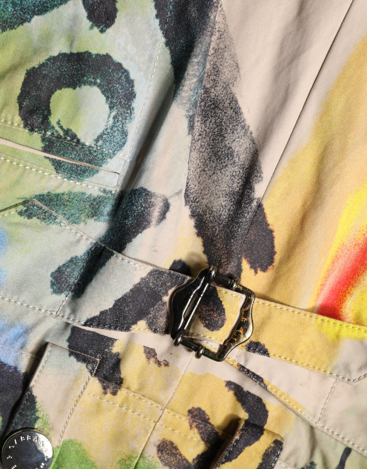 Dolce & Gabbana Multicolor Graffiti HighWaist Bermuda Shorts