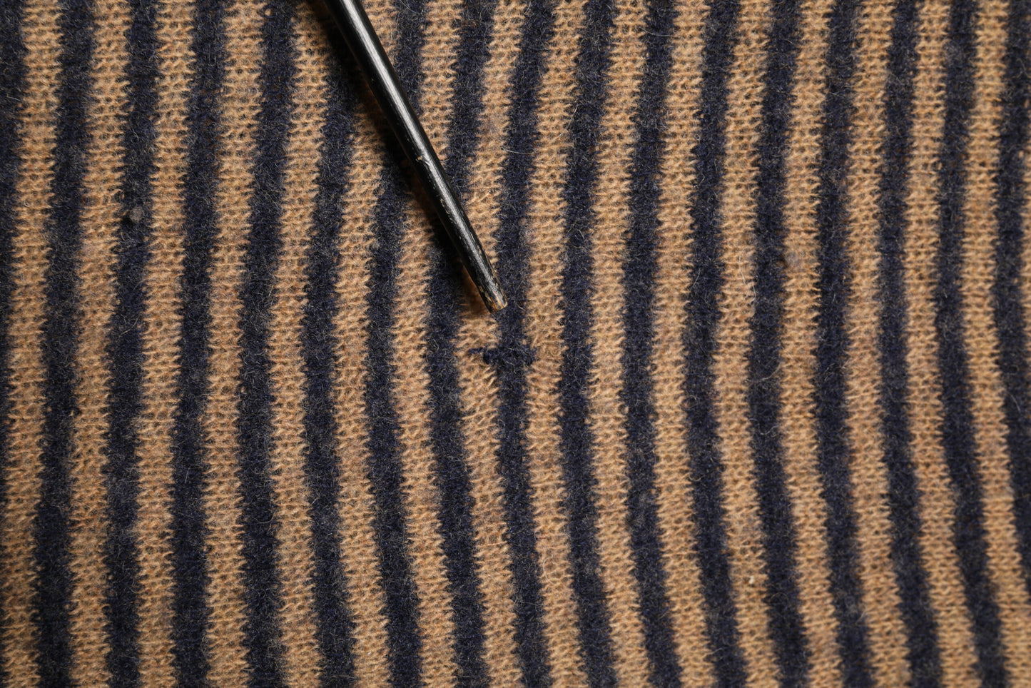 Daniele Alessandrini Brown Black Stripes Wool Crew Neck Pullover Sweater