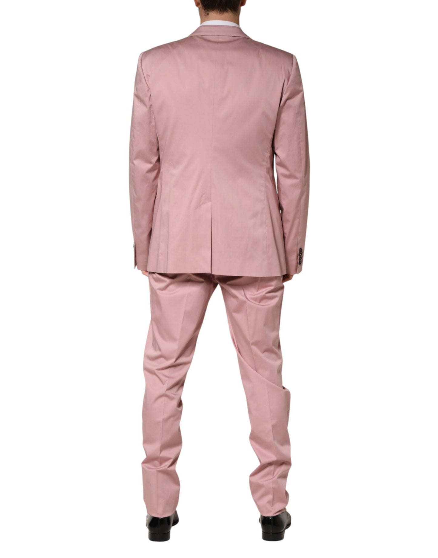 Dolce & Gabbana Pink Cotton Single Breasted 3 Piece Suit