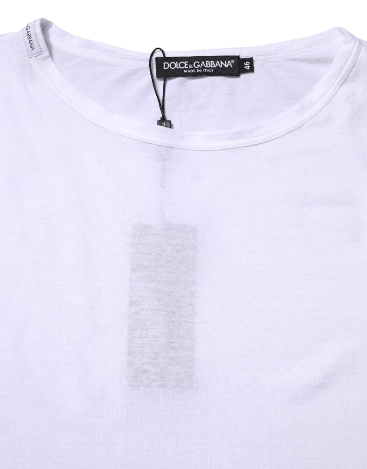 Dolce & Gabbana White Cotton Crew Neck Short Sleeves T-shirt